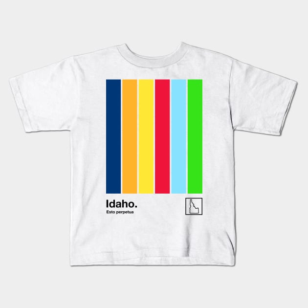 Idaho State Flag  // Original Minimalist Artwork Poster Design Kids T-Shirt by DankFutura